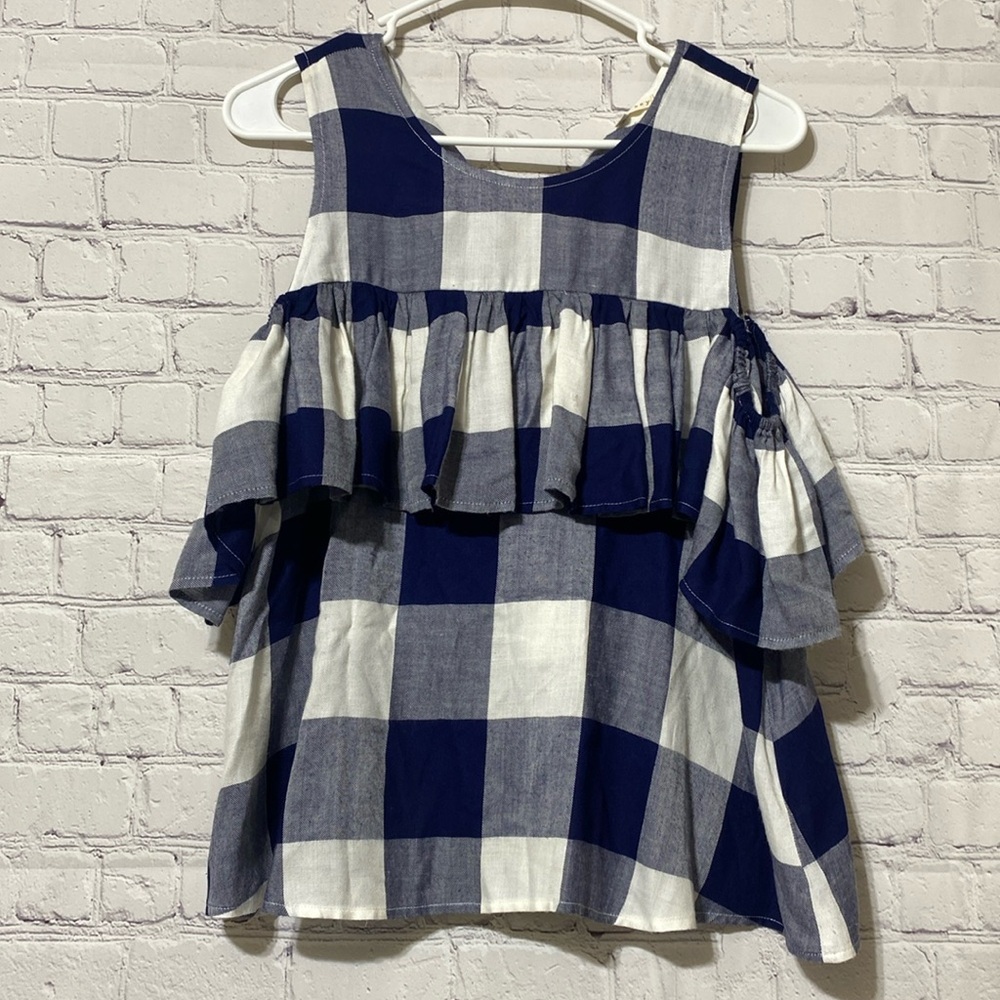 Cooper key blouse blue and white